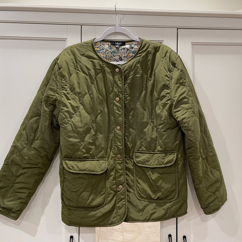 Women’s Olive Green Quilted Jacket